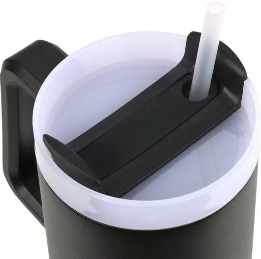 Ποτήρι Θερμός Estia Straw Tumbler XL Save The Aegean BPA Free 900ml με Καλαμάκι Midnight Black
