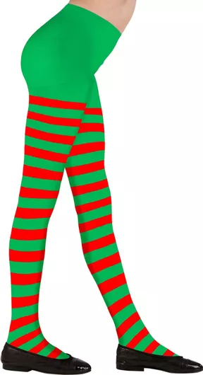 Αποκριάτικο Αξεσουάρ Widmann Καλσόν Παιδικό με Κόκκινο Γραμμές XS 70 Den Πράσινο