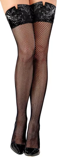 Αποκριάτικο Αξεσουάρ Widmann Κάλτσες Δίχτυ με Βινιλ Μαύρο