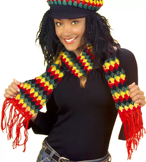 Αποκριάτικο Αξεσουάρ Widmann Κασκόλ Ραστα Πολύχρωμο