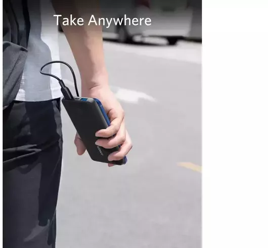 Anker PowerCore 10000mAh 22.5W με Θύρα USB-A & 2 Θύρες USB-C Μαύρο