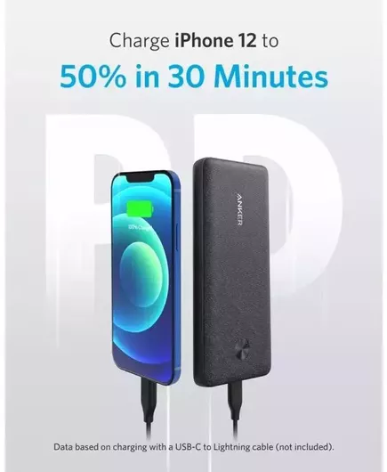 Anker PowerCore 10000mAh 22.5W με Θύρα USB-A & 2 Θύρες USB-C Μαύρο
