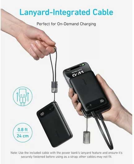 Anker PowerCore 10000mAh 22.5W με Θύρα USB-A & 2 Θύρες USB-C Μαύρο