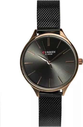 Γυναικείο Ρολόι με Μεταλλικό Μπρασελέ Μαύρο