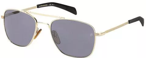 Ανδρικά Γυαλιά Ηλίου David Beckham Aviator 55mm με Γκρι Φακό & Ασημί Σκελετό