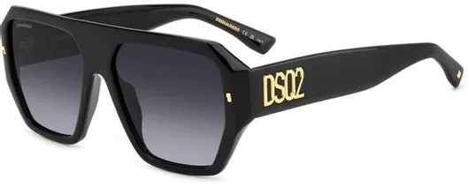 Ανδρικά Γυαλιά Ηλίου Dsquared Ντεγκραντέ Aviator 58mm με Γκρι Φακό & Μαύρο Σκελετό