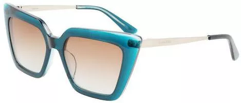Γυναικεία Γυαλιά Ηλίου Calvin Klein Ντεγκραντέ Cat Eye 54mm με Καφέ Φακό & Μπλε Σκελετό