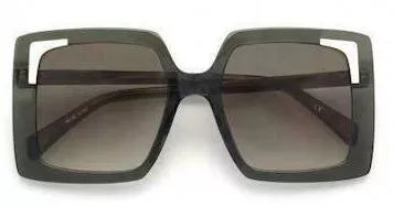 Γυναικεία Γυαλιά Ηλίου Kaleos Ντεγκραντέ Τετράγωνα 55mm με Γκρι Φακό & Γκρι Σκελετό