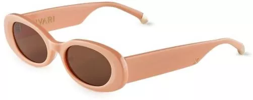 Γυναικεία Γυαλιά Ηλίου Oscar & Frank Ορθογώνια 53mm με Καφέ Φακό & Μπεζ Σκελετό