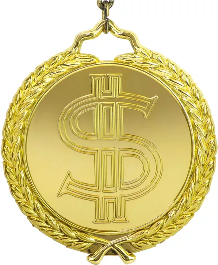 Αποκριάτικο Αξεσουάρ Widmann Κολιέ Hip Hop 58cm Χρυσό