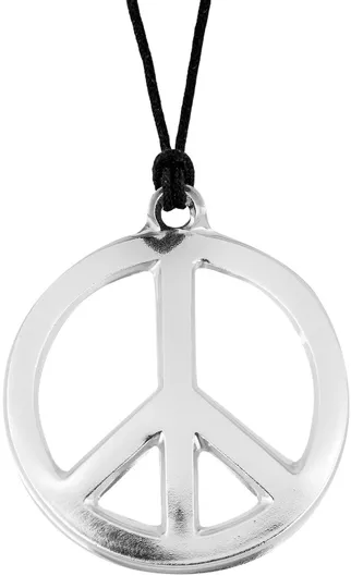 Αποκριάτικο Αξεσουάρ Widmann Κολιέ Hippie Πλαστικό Ασημί