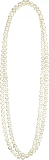 Αποκριάτικο Αξεσουάρ Widmann Κολιέ με Πέρλες 70cm Λευκό
