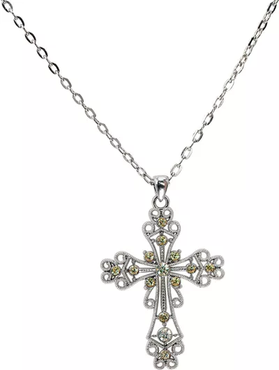 Αποκριάτικο Αξεσουάρ Widmann Κολιέ με Σταυρό Ασημί
