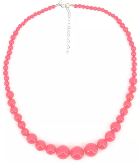 Αποκριάτικο Αξεσουάρ Widmann Κολιέ με Χάντρες 70s Ροζ