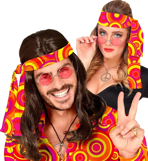 Αποκριάτικο Αξεσουάρ Widmann Κορδέλα 70s Groovy Style Πολύχρωμο