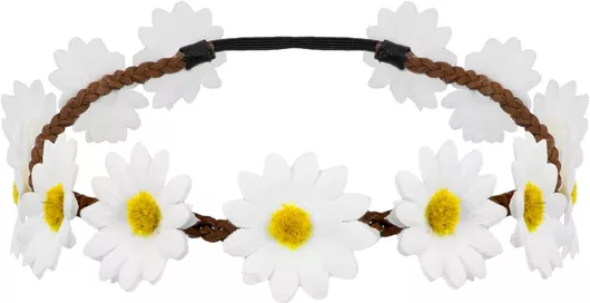 Αποκριάτικο Αξεσουάρ Widmann Κορδέλα με Λουλούδια Καφέ / Λευκό