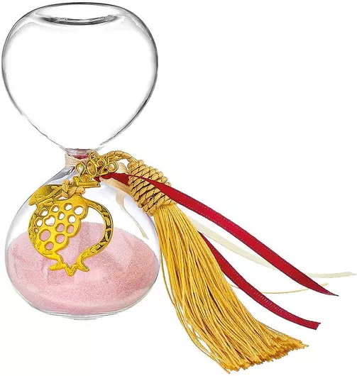 Γούρι για το Σπίτι Ρόδι 2025 Μεταλλικό Επιτραπέζιο Χειροποίητο 10cm Χρυσό