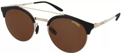 Unisex Γυαλιά Ηλίου Carrera Στρογγυλά 51mm με Καφέ Φακό & Χρυσό Σκελετό