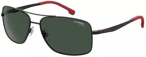 Ανδρικά Γυαλιά Ηλίου Carrera Ορθογώνια 60mm με Πράσινο Φακό & Μαύρο Σκελετό
