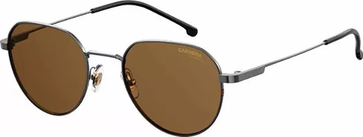 Ανδρικά Γυαλιά Ηλίου Carrera Στρογγυλά 48mm με Καφέ Φακό & Γκρι Σκελετό