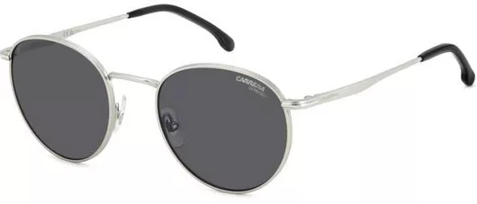 Ανδρικά Γυαλιά Ηλίου Carrera Στρογγυλά 52mm με Γκρι Φακό & Ασημί Σκελετό
