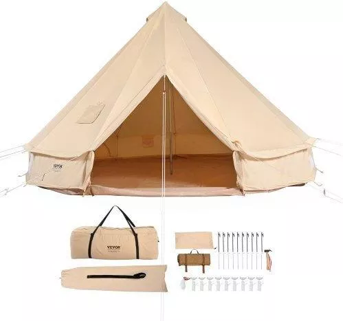 Αντίσκηνο Camping Vevor 4 Εποχών για 4 Άτομα 300x300x200cm Μπεζ