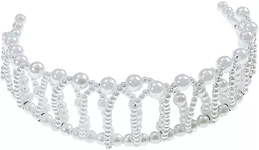 Αποκριάτικο Αξεσουάρ Widmann Κορώνα με Πέρλες Ασημί