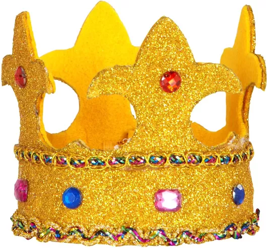 Αποκριάτικο Αξεσουάρ Widmann Κορώνα Μίνι με Πετρώματα Χρυσό