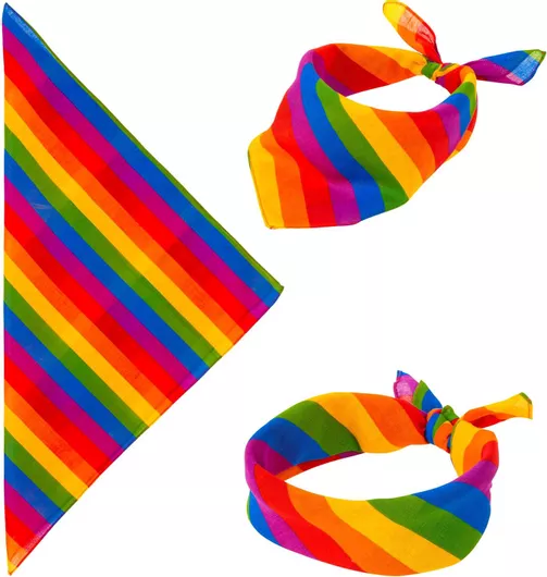 Αποκριάτικο Αξεσουάρ Widmann Μπαντάνα Rainbow 55x55cm 100% Βαμβάκι Πολύχρωμο