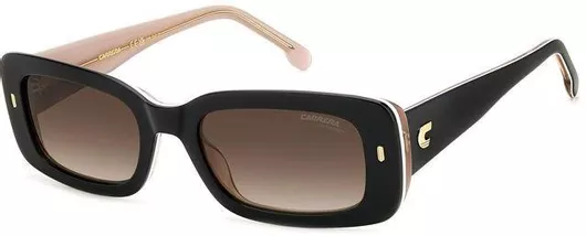Γυναικεία Γυαλιά Ηλίου Carrera Ντεγκραντέ Ορθογώνια 53mm με Καφέ Φακό & Μαύρο Σκελετό