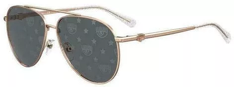Γυναικεία Γυαλιά Ηλίου Chiara Ferragni Aviator 59mm με Γκρι Φακό & Χρυσό Σκελετό