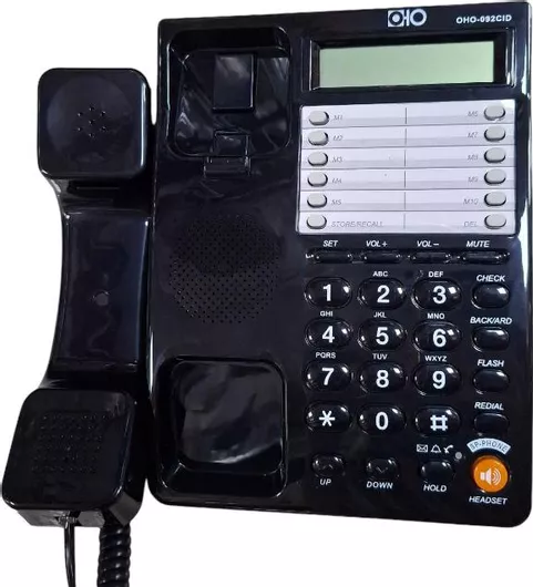 Ενσύρματο Σταθερό Τηλέφωνο OHO 092 300757 Μαύρο