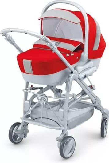 Καρότσι Μωρού Cam Combi Family 3 σε 1 από Νεογέννητο Κόκκινο