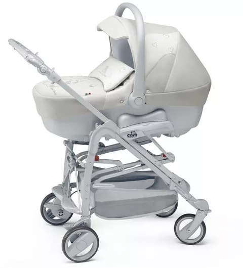 Καρότσι Μωρού Cam Elegant Family 3 σε 1 από Νεογέννητο Λευκό