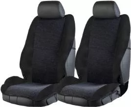 Πλατοκάθισμα Αυτοκινήτου Guard Πετσετέ Τρυπητό Αντιιδρωτικό Σετ 2τμχ Μαύρο