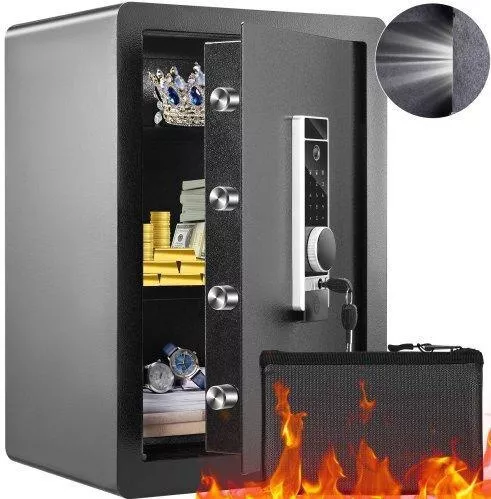 Χρηματοκιβώτιο Vevor LSBXXHSLSLF22HXMIV0 με Ψηφιακό Κλείδωμα/ Κλειδί & Δακτυλικό Αποτύπωμα Βάρους 22.85kg