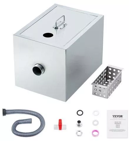 Διαχωριστής Λίπους Vevor 8lbs Ανοξείδωτος 2.8 GPM για Εστιατόρια & Κουζίνες