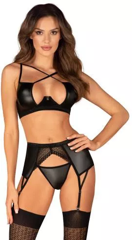 Σετ Εσωρούχων Obsessive Norides 3τμχ Better sex XS/S Μαύρο