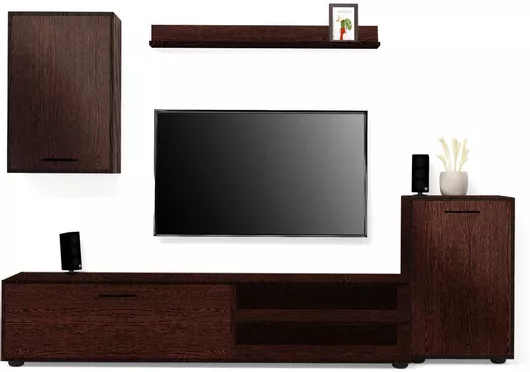 Σύνθετο Σαλονιού Polihome Lia 181x33x170cm Καφέ Wenge
