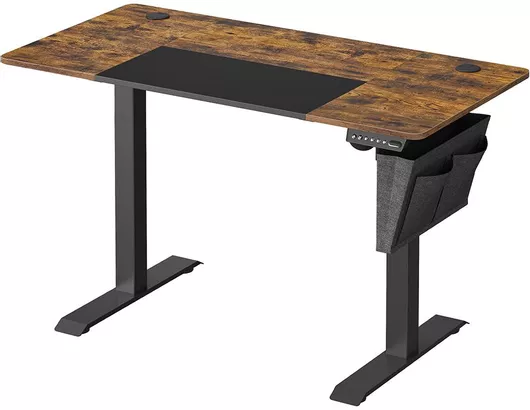 Γραφείο Songmics Premium Ηλεκτρικό με Ρυθμιζόμενο Ύψος 60x120x72-120cm Καφέ / Μαύρο