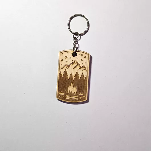 Μπρελόκ Stickerstore Camp Fire Ξύλινο Μπεζ