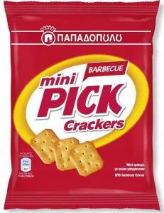 Μπισκότα Παπαδοπούλου Mini Pick Crackers Barbeque 70gr