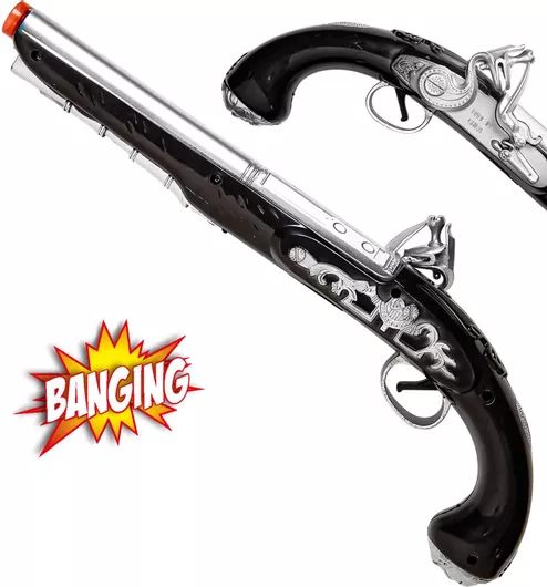 Αποκριάτικο Αξεσουάρ Widmann Πιστόλι Πειρατή Μαύρο