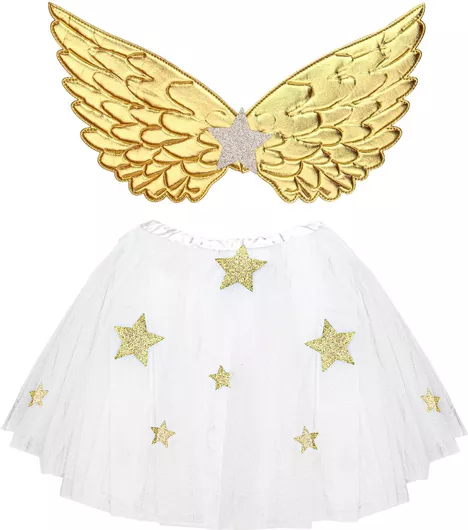 Αποκριάτικο Αξεσουάρ Widmann Σετ Άγγελος Χρυσό/Λευκό