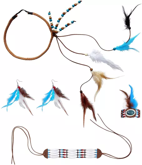 Αποκριάτικο Αξεσουάρ Widmann Σετ Ινδιάνου Πολύχρωμο