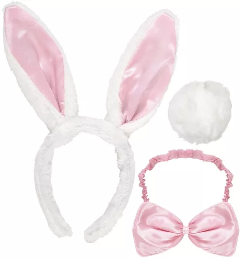 Αποκριάτικο Αξεσουάρ Widmann Σετ Λαγού Λευκό