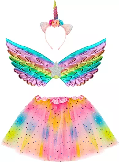 Αποκριάτικο Αξεσουάρ Widmann Σετ Μονόκερος Πολύχρωμο