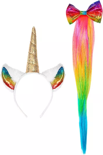 Αποκριάτικο Αξεσουάρ Widmann Σετ Μονόκερου Πολύχρωμο