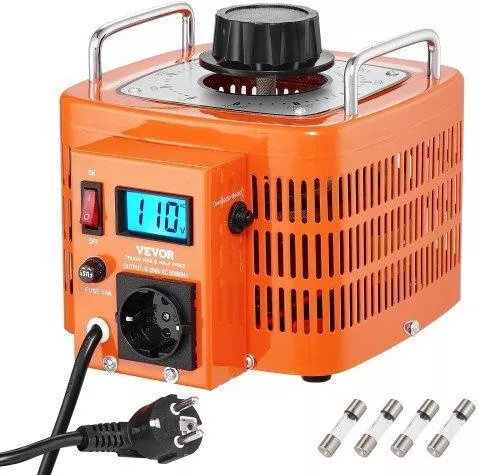 Μετασχηματιστής Vevor 3000VA Τάσης 10A 0-300V Ρυθμιστής LCD CE