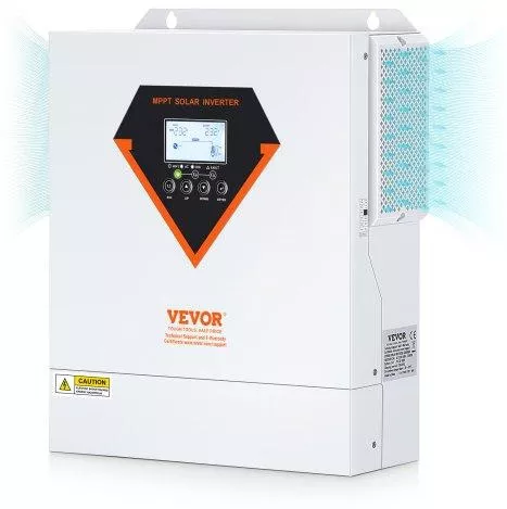 Inverter Vevor 3500W 230V Υβριδικός Ηλιακός με Ενσωματωμένο Ελεγκτή MPPT 60A